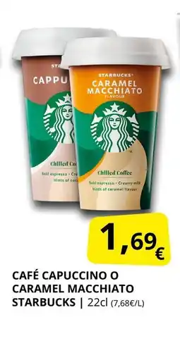 Supermercados MAS STARBUCKS Café capuccino o caramel macchiato oferta