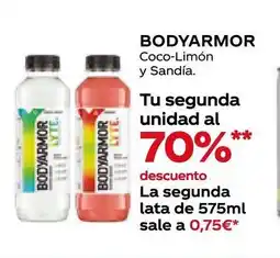 Supermercados MAS BODYARMOR Coco-Limón y Sandía oferta