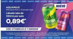 Supermercados MAS AQUARIUS Manzana Kiwi y Granada Açai oferta