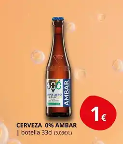 Supermercados MAS AMBAR Cerveza 0% oferta