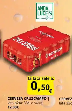 Supermercados MAS CRUZCAMPO Cerveza oferta