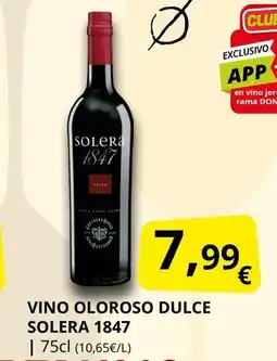 Supermercados MAS SOLERA 1847 Vino oloroso dulce oferta