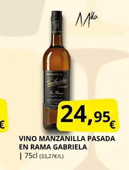 Supermercados MAS GABRIELA Vino manzanilla pasada en rama oferta