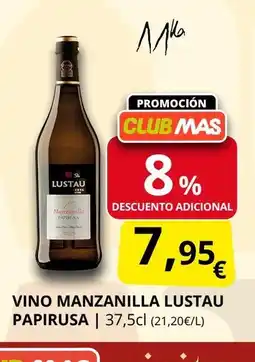 Supermercados MAS Vino manzanilla lustau papirusa oferta