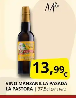 Supermercados MAS LA PASTORA Vino manzanilla pasada oferta