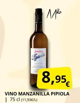Supermercados MAS PIPIOLA Vino manzanilla oferta