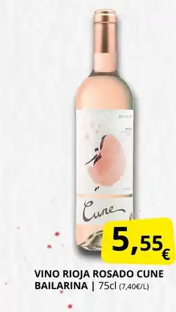 Supermercados MAS CUNE Vino rioja rosado bailarina oferta