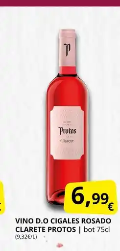 Supermercados MAS PROTOS d.o cigales rosado clarete oferta