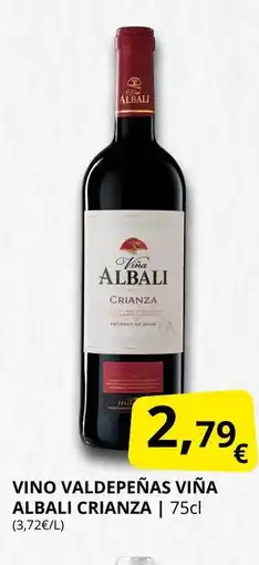 Supermercados MAS Vino valdepeñas viña albali crianza oferta