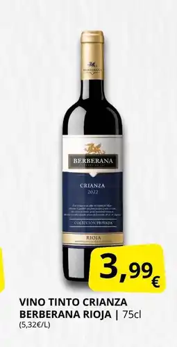 Supermercados MAS BERBERANA Vino tinto crianza rioja oferta