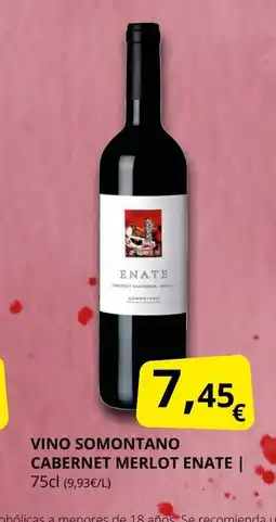 Supermercados MAS Vino somontano cabernet merlot enate oferta