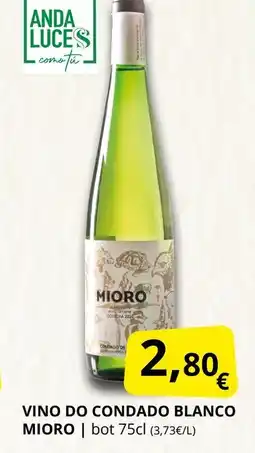 Supermercados MAS MIORO Vino do condado blanco oferta