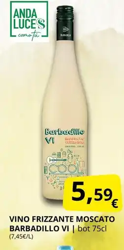 Supermercados MAS BARBADILLO VI Vino frizzante moscato oferta