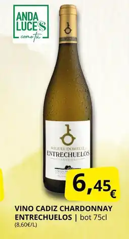 Supermercados MAS ENTRECHUELOS Vino cadiz chardonnay oferta