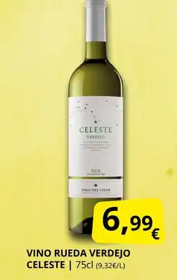 Supermercados MAS CELESTE Vino rueda verdejo oferta