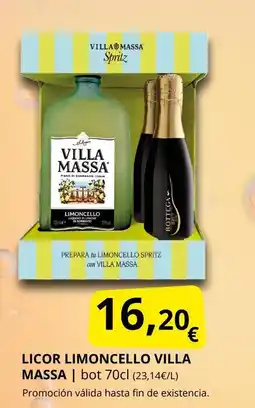 Supermercados MAS VILLA MASSA Licor limoncello oferta