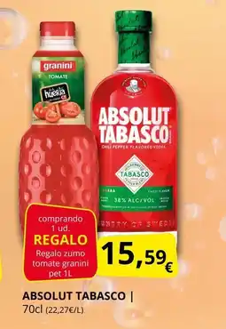 Supermercados MAS ABSOLUT TABASCO oferta