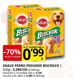 Supermercados MAS PEDIGREE Snack perrobiscrock oferta