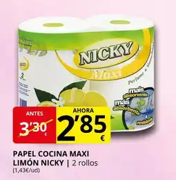 Supermercados MAS NICKY Papel cocina maxi limón oferta