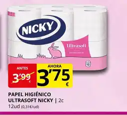 Supermercados MAS NICKY Papel higiénico ultrasoft oferta