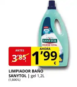 Supermercados MAS SANYTOL Limpiador baño oferta