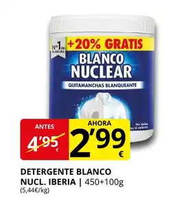 Supermercados MAS IBERIA Detergente blanco nucl. oferta