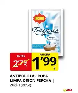 Supermercados MAS ORION Antipolillas ropa limpa percha oferta