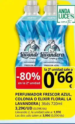 Supermercados MAS LA LAVANDERA Perfumador frescor azul, colonia o elixir floral oferta