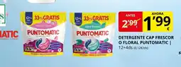 Supermercados MAS PUNTOMATIC Detergente cap frescor un o flora oferta