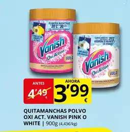 Supermercados MAS VANISH Quitamanchas polvo oxi act. pink o white oferta