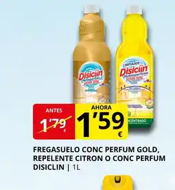 Supermercados MAS DISICLIN Fregasuelo conc perfum gold, repelente citron o conc perfum oferta