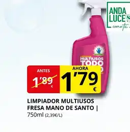 Supermercados MAS Limpiador multiusos fresa mano de santo oferta