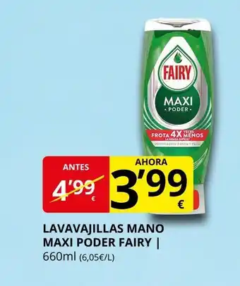 Supermercados MAS FAIRY Lavavajillas mano maxi poder oferta