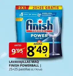 Supermercados MAS FINISH Lavavajillas maq powerball oferta