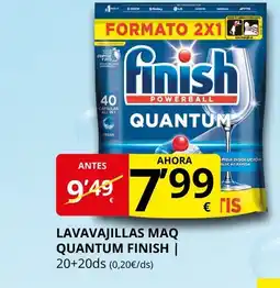 Supermercados MAS FINISH Lavavajillas maq quantum oferta