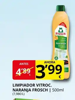 Supermercados MAS FROSCH Limpiador vitroc. naranja oferta