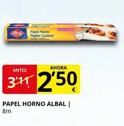 Supermercados MAS ALBAL Papel horno oferta