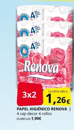 Supermercados MAS RENOVA Papel higiénico oferta