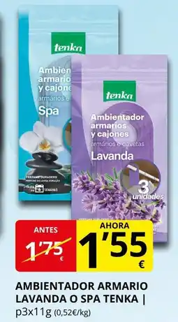 Supermercados MAS AMBIENTADOR ARMARIO LAVANDA O SPA TENKA oferta