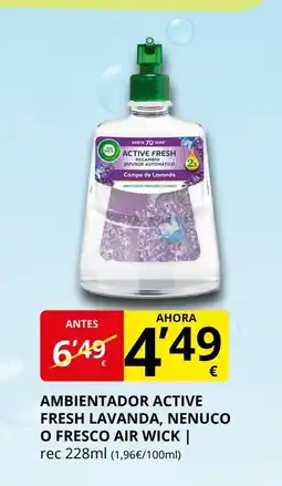 Supermercados MAS AIR WICK Ambientador active fresh lavanda, nenuco o fresco oferta