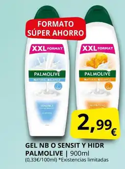 Supermercados MAS PALMOLIVE Gel nb o sensit y hidr oferta