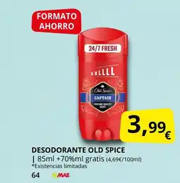 Supermercados MAS OLD SPICE Desodorante oferta