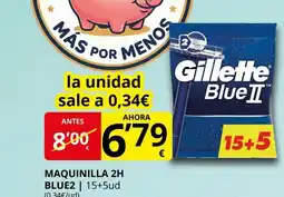 Supermercados MAS Maquinilla 2h blue2 oferta