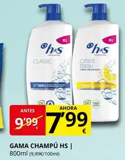 Supermercados MAS H&S Gama champú oferta