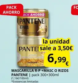 Supermercados MAS PANTENE Mascarilla r-p +masc o rizos oferta