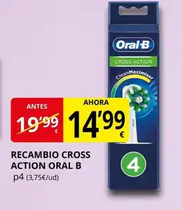 Supermercados MAS ORAL B Recambio cross action oferta