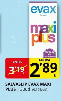 Supermercados MAS EVAX Salvaslip maxi plus oferta