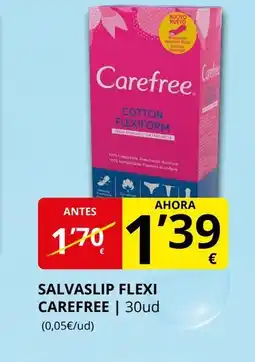 Supermercados MAS CAREFREE Salvaslip flexi oferta