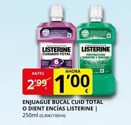 Supermercados MAS LISTERINE Enjuague bucal cuid total o dient encías oferta