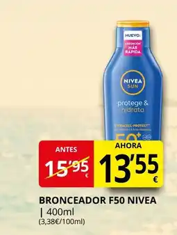 Supermercados MAS NIVEA Bronceador f50 oferta